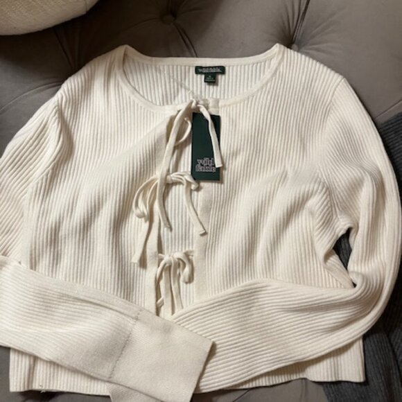 NWT Two Wild Fable Ribbed front tie cardigans - Picture 5 of 6